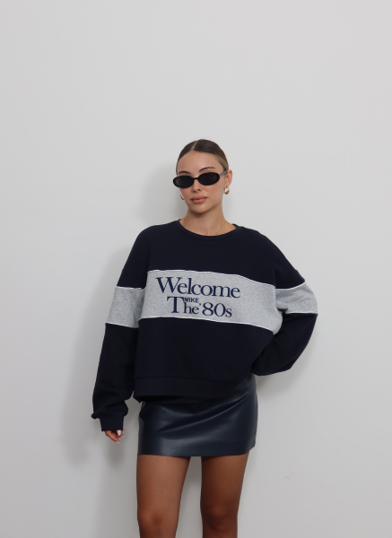 LACİVERT WELCOME SWEAT