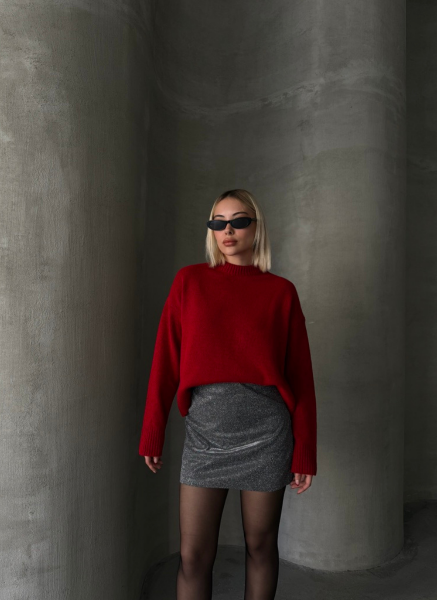 KIRMIZI TRİKO YUMOŞ KAZAK