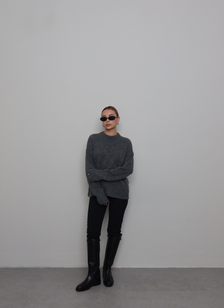 ANTRASİT TRİKO YUMOŞ KAZAK