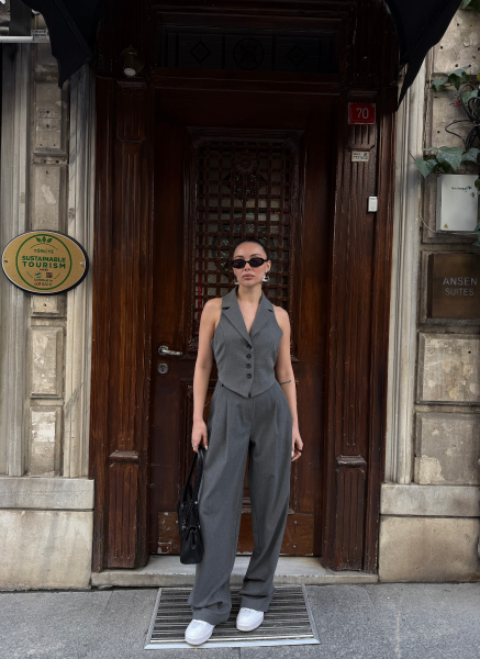 ANTRASİT CUT OUT YELEK