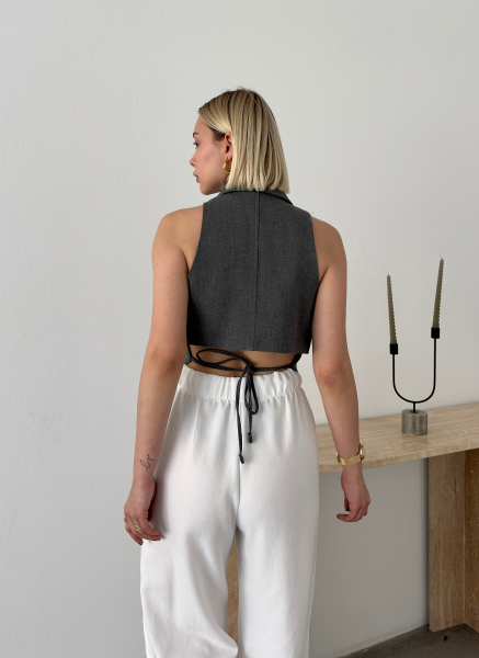 ANTRASİT CUT OUT YELEK