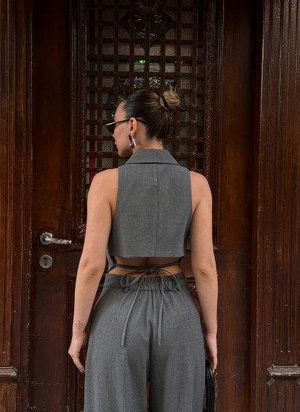 ANTRASİT CUT OUT YELEK
