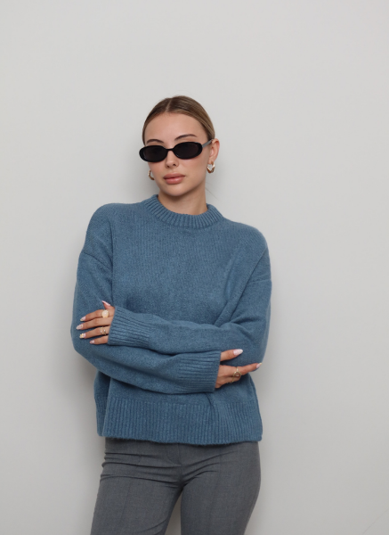 MAVİ TRİKO YUMOŞ KAZAK