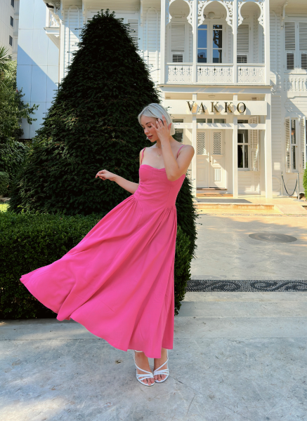 PEMBE KHLOE ELBİSE