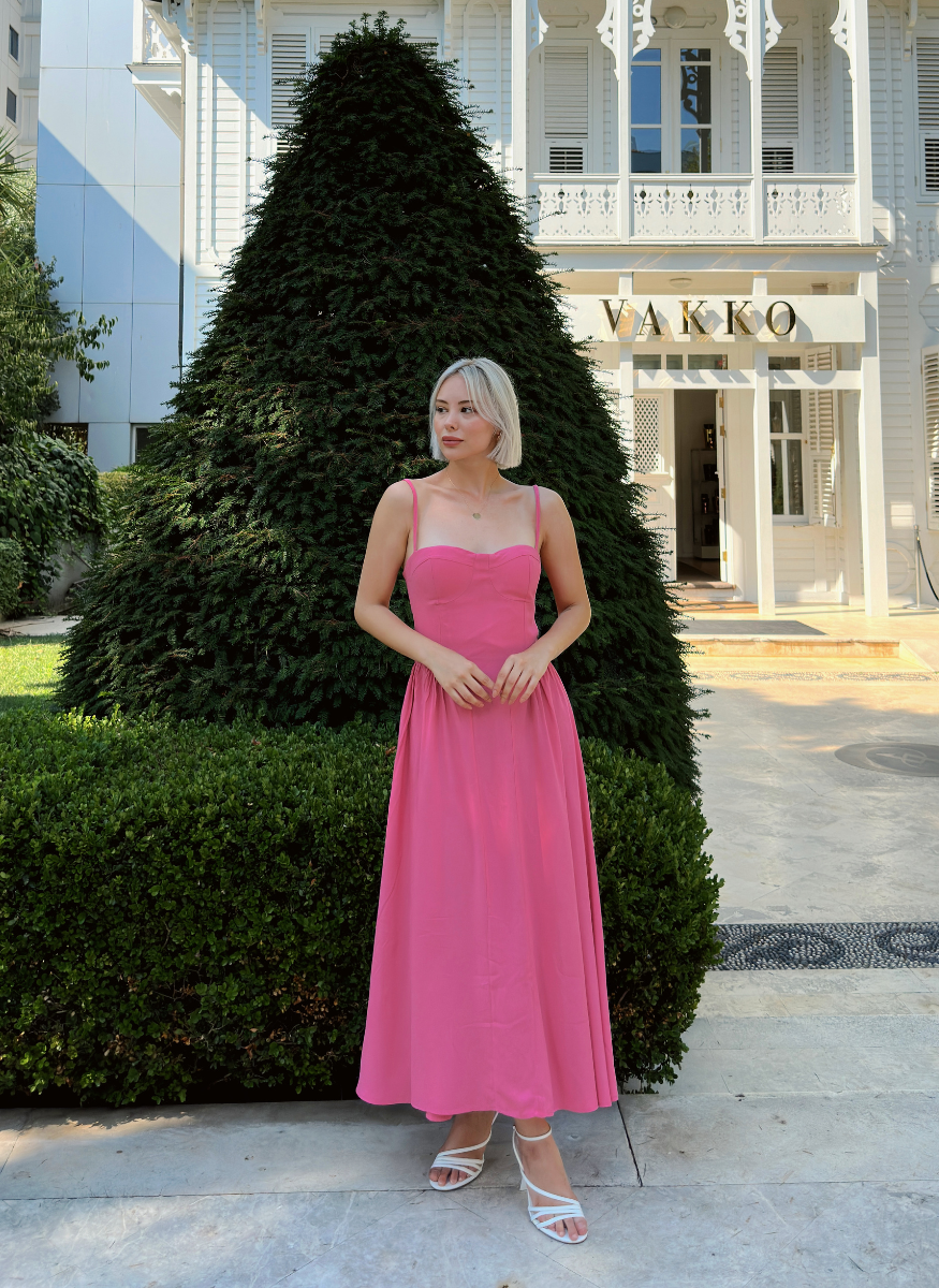 PEMBE KHLOE ELBİSE