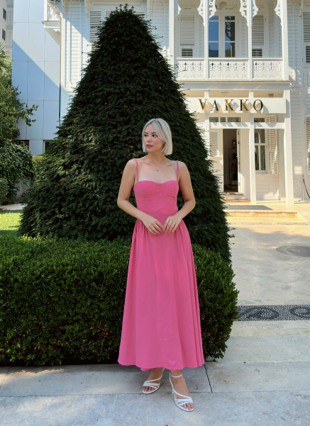 PEMBE KHLOE ELBİSE