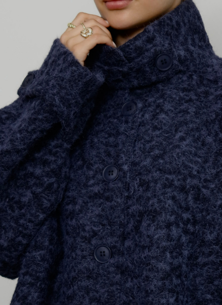 MAVİ BÜRÜMCÜK KUMAŞ CEKET