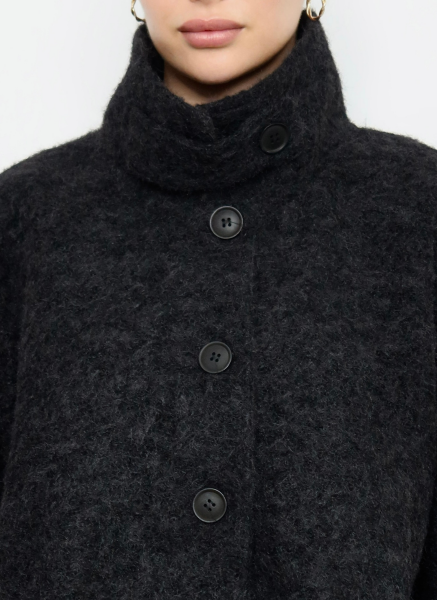 SİYAH BÜRÜMCÜK KUMAŞ CEKET