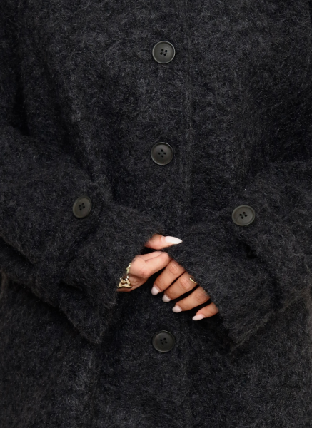 SİYAH BÜRÜMCÜK KUMAŞ CEKET