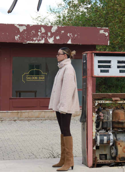 BEJ BÜRÜMCÜK KUMAŞ CEKET