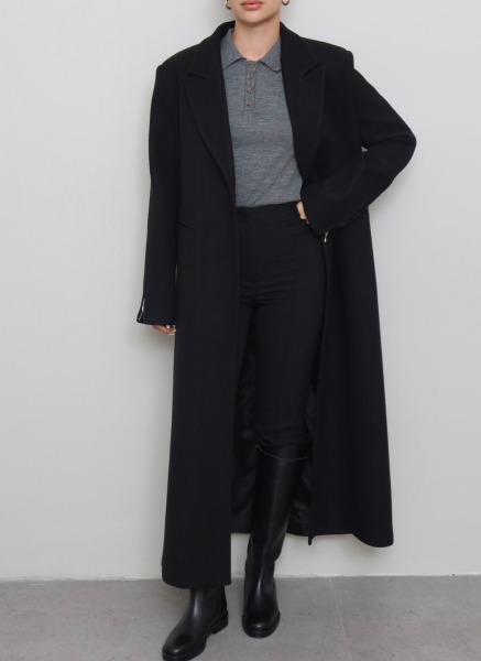 SİYAH FERMUARLI KAŞE KABAN