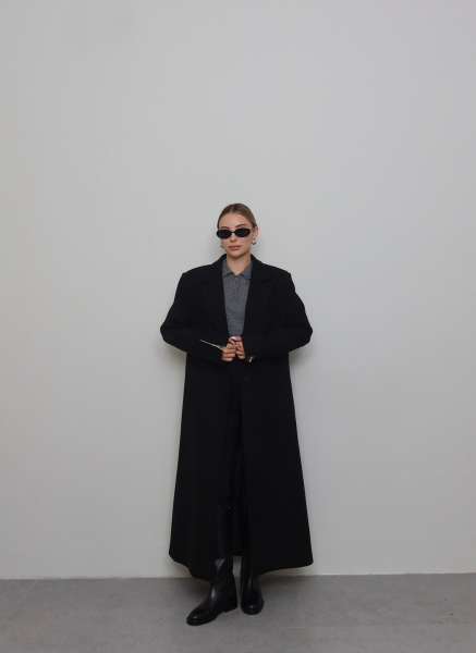 SİYAH FERMUARLI KAŞE KABAN