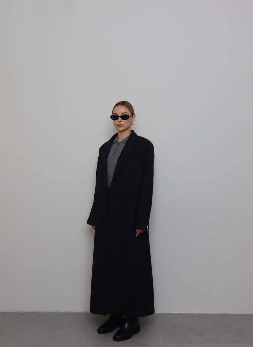 SİYAH FERMUARLI KAŞE KABAN