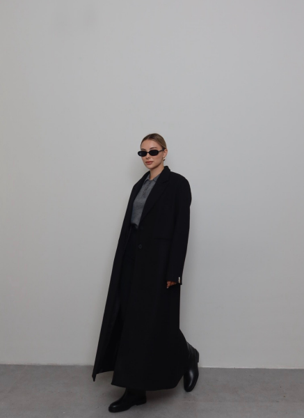 SİYAH FERMUARLI KAŞE KABAN