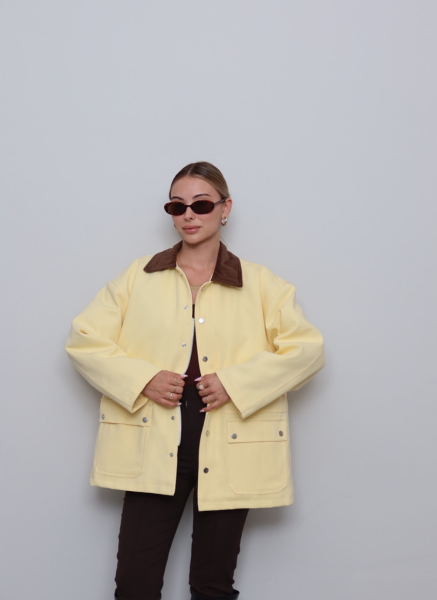 SARI GABARDİN CEKET