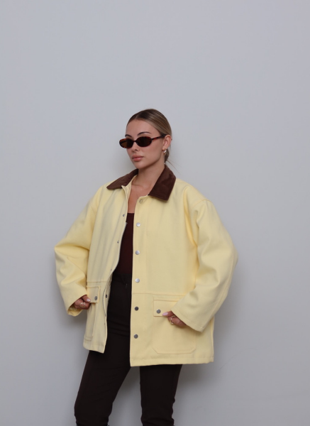 SARI GABARDİN CEKET