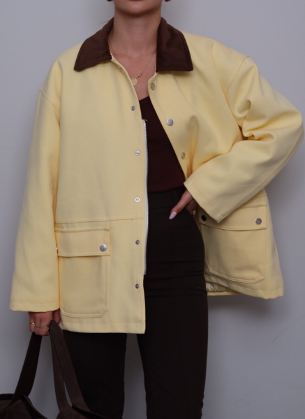 SARI GABARDİN CEKET