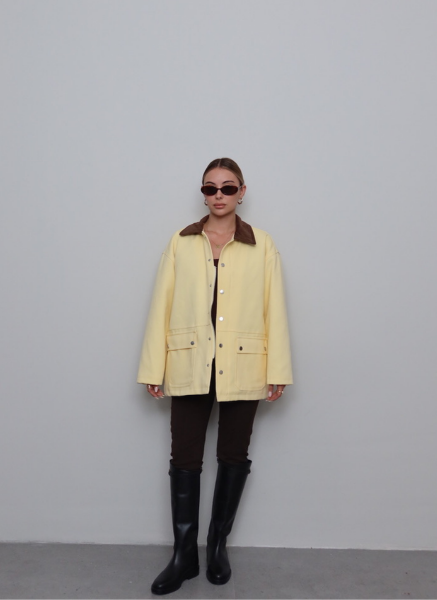 SARI GABARDİN CEKET