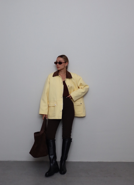 SARI GABARDİN CEKET