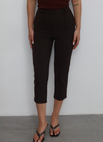 KAHVE ÇIMALI KAPRİ PANTOLON