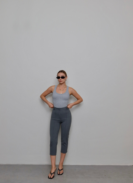 GRİ ÇIMALI KAPRİ PANTOLON