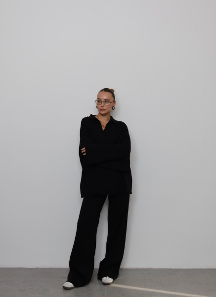 SİYAH POLO YAKA TRİKO TAKIM