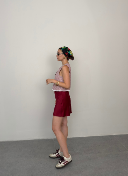 PEMBE PÖTİKARE YELEK