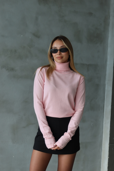 PEMBE TRİKO CORSSMAN KAZAK