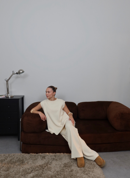 BEJ YELEKLİ TRİKO TAKIM