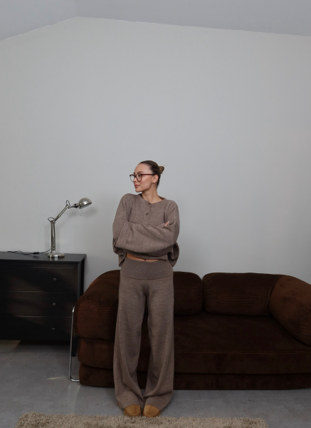 KAHVE HIRKALI TRİKO TAKIM