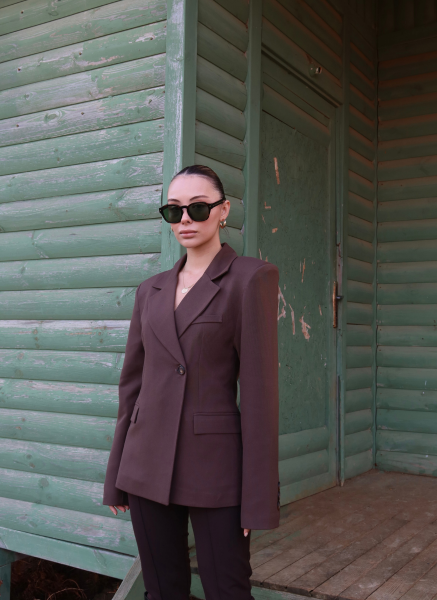 KAHVE POLİVİSKON CEKET