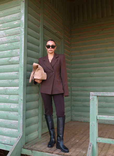 KAHVE POLİVİSKON CEKET