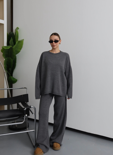 ANTRASİT BİSİKLET YAKA TRİKO TAKIM