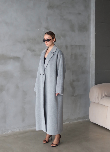 GRİ KAŞE OVERSİZE KABAN