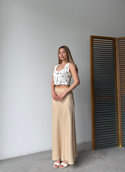 YEŞİL ÇİÇEK DESEN YELEK