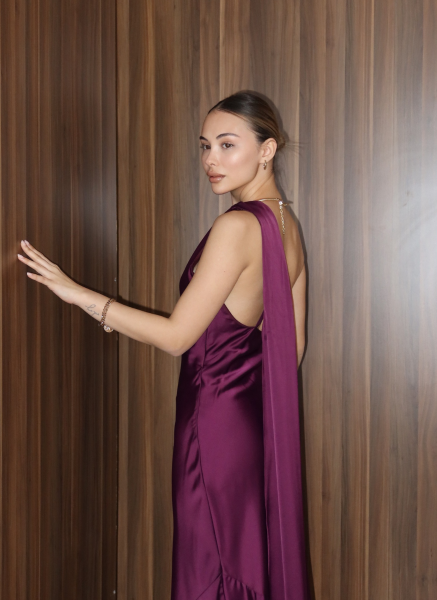 MÜRDÜM SATEN ELBİSE