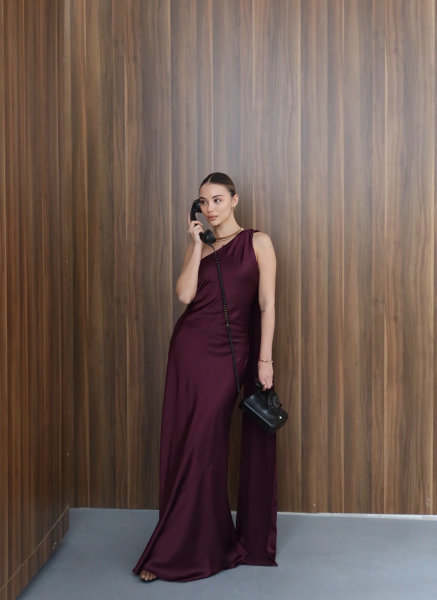 MÜRDÜM SATEN ELBİSE