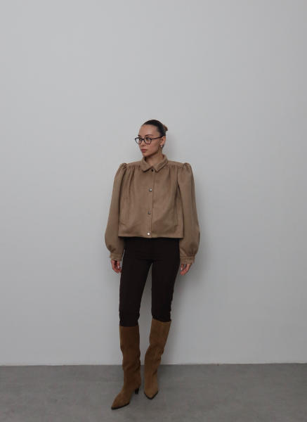 SUNİ SÜET VİZON CEKET