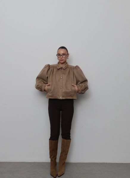 SUNİ SÜET VİZON CEKET