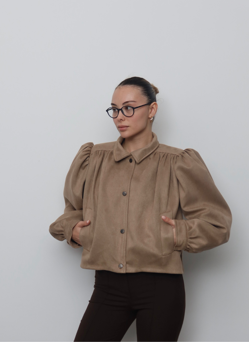 SUNİ SÜET VİZON CEKET