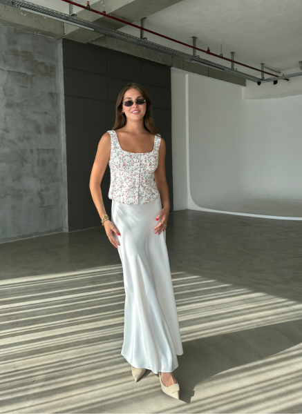 PEMBE ÇİÇEK DESEN YELEK