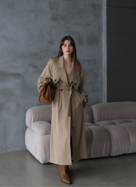 CAMEL OVERSIZE TRENÇKOT
