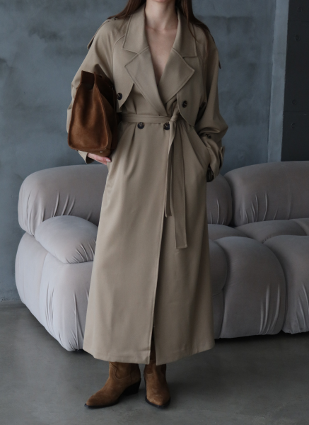 CAMEL OVERSIZE TRENÇKOT