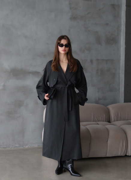 ANTRASİT OVERSIZE TRENÇKOT