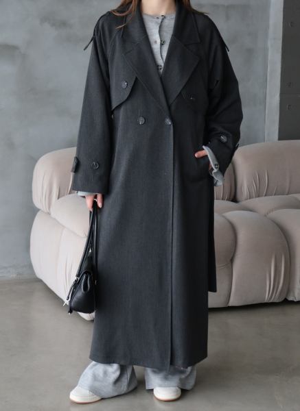 ANTRASİT OVERSIZE TRENÇKOT