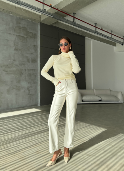 BEJ TRİKO BOĞAZLI KAZAK