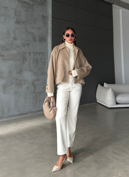 BEJ TRİKO BOĞAZLI KAZAK